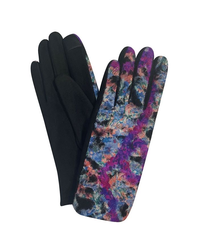 Marcus Adler Women's Swirl Print Jersey Touchscreen Glove - Macy's