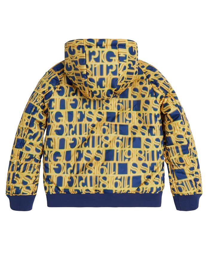 GUESS Big Boys All Over Printed Reversible Padded Jacket & Reviews ...