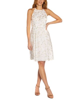 Adrianna Papell Women's Embroidered Fit & Flare Dress & Reviews ...