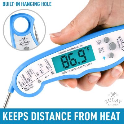 Instant Read Food Thermometer - Waterproof Digital Meat Thermometer