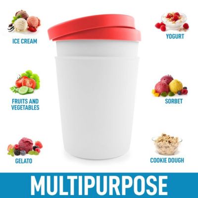 Ice Cream Containers For Homemade Ice Cream - Reusable Ice Cream Pint Container with Lids (2 Pack)