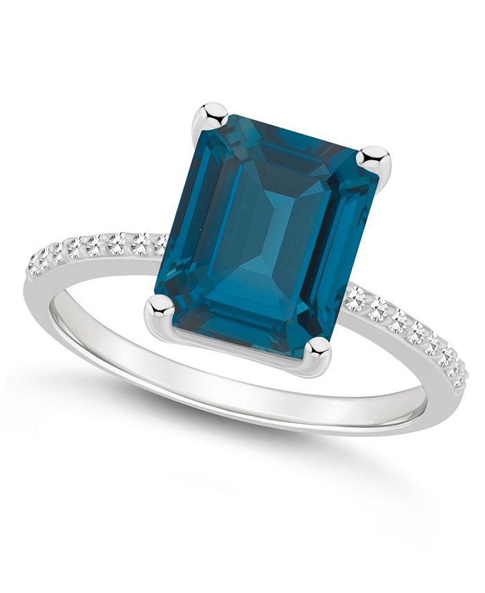 Macy's blue topaz ring on sale