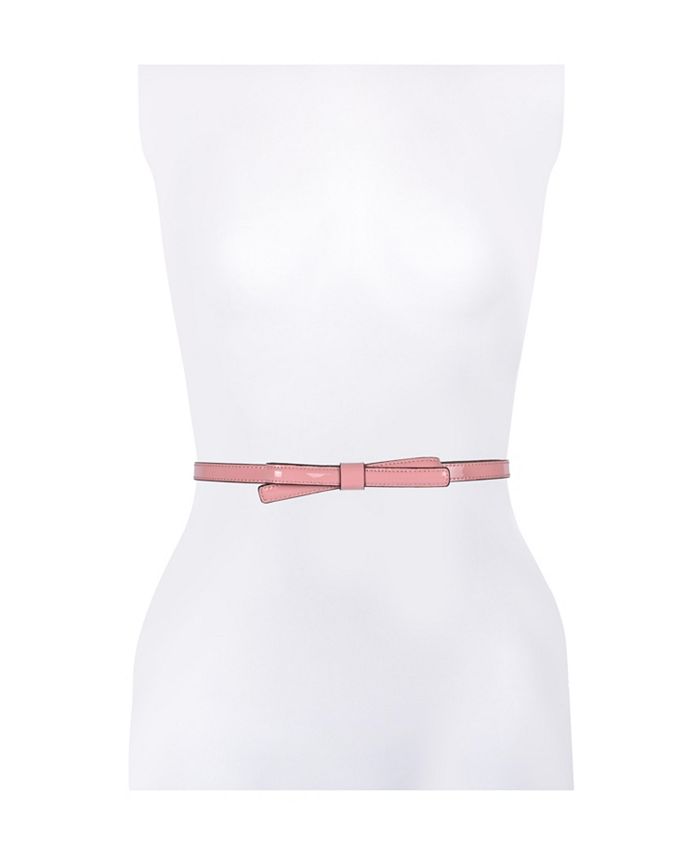 kate spade new york Women's 12mm Patent Shoestring Bow Belt Macy's