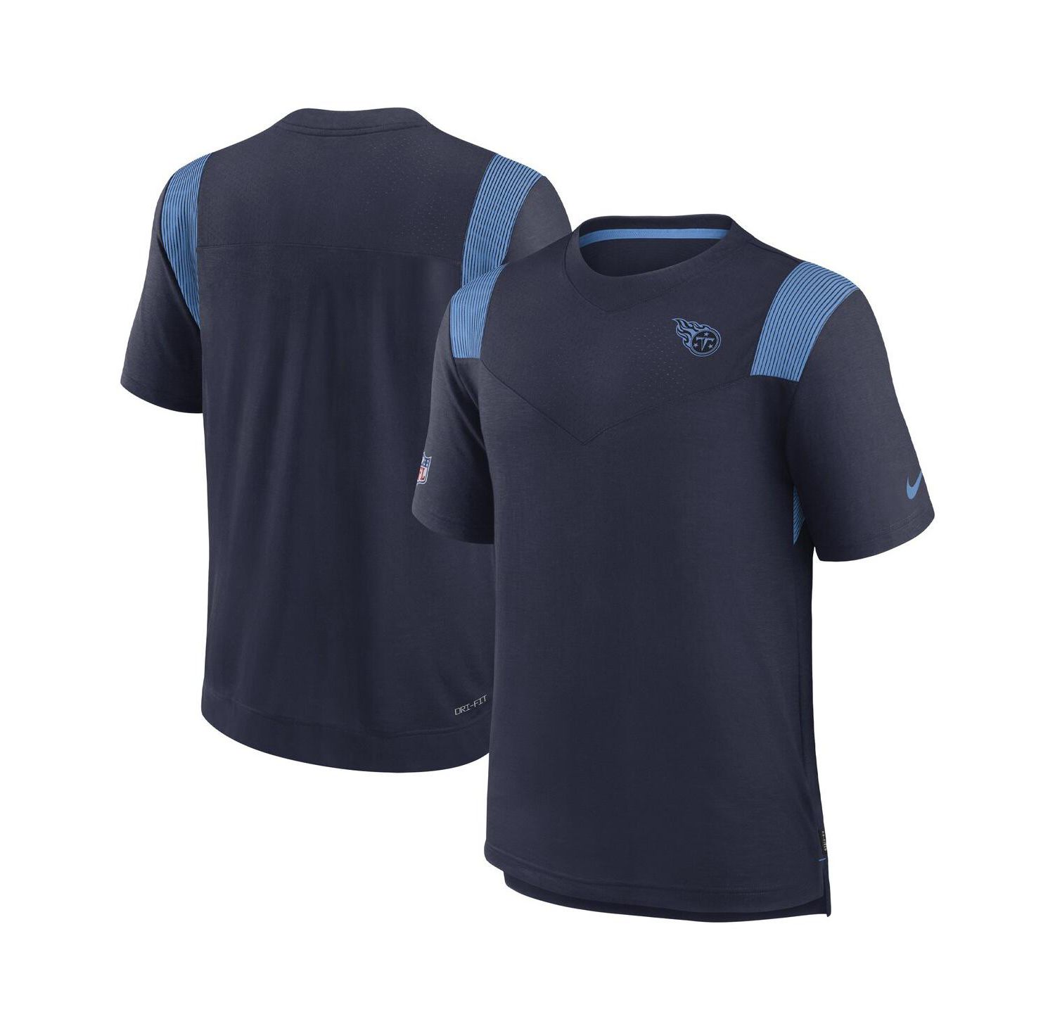 Men's Navy Tennessee Titans Sideline Tonal Logo Performance Player T-shirt