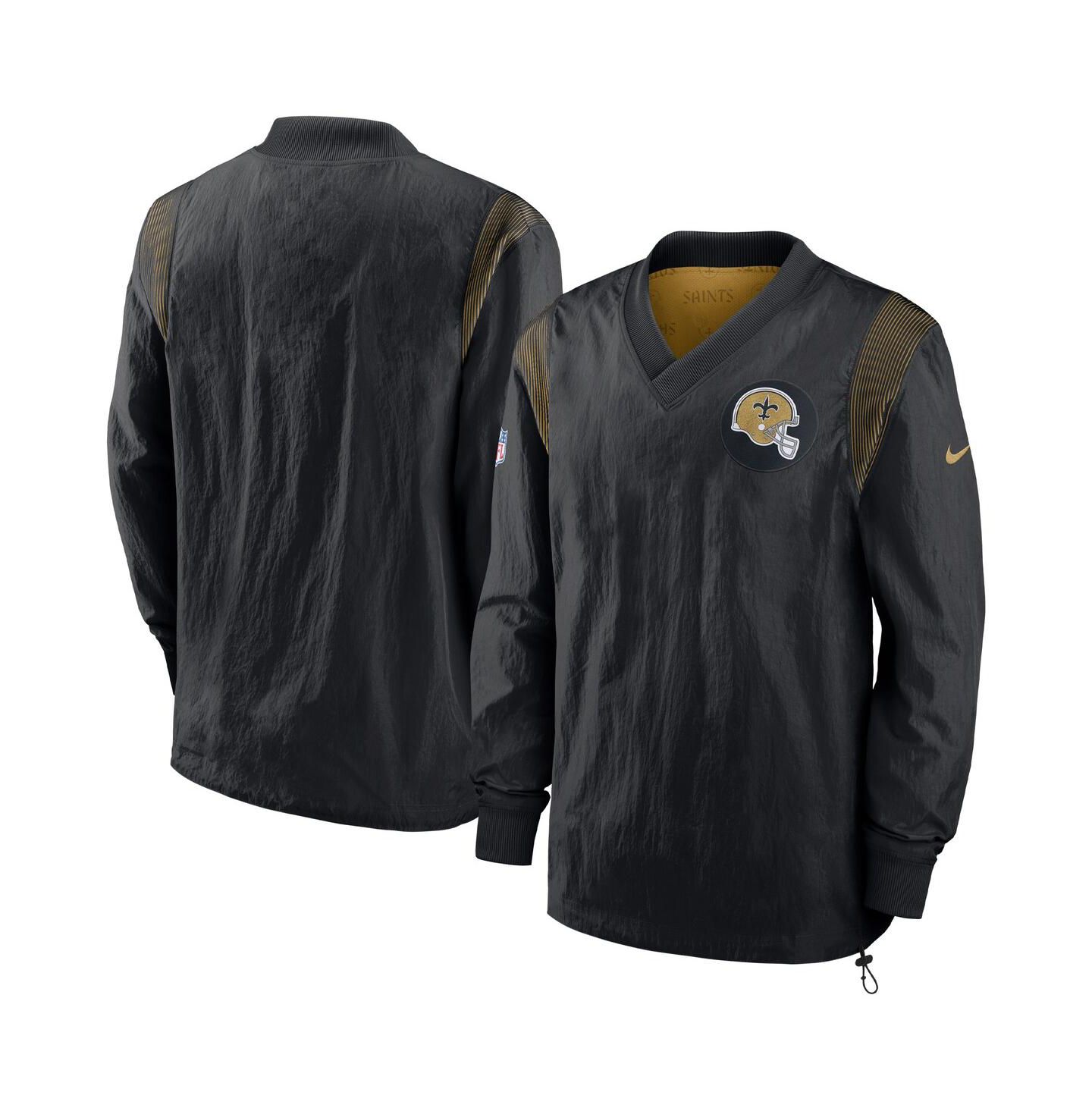 Мужской свитер Nike Black New Orleans Saints Sideline Team ID Reversible Pullover Windshirt — фото 1