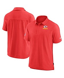 Men's Red Kansas City Chiefs Sideline Lockup Performance Polo Shirt