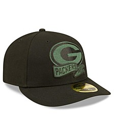 Men's Black Green Bay Packers 2022 Sideline 59FIFTY Low Profile Pop Fitted Hat
