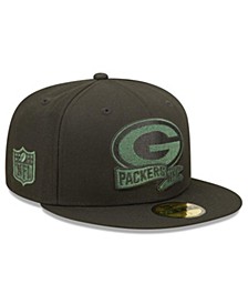 Men's Black Green Bay Packers 2022 Sideline 59FIFTY Pop Fitted Hat