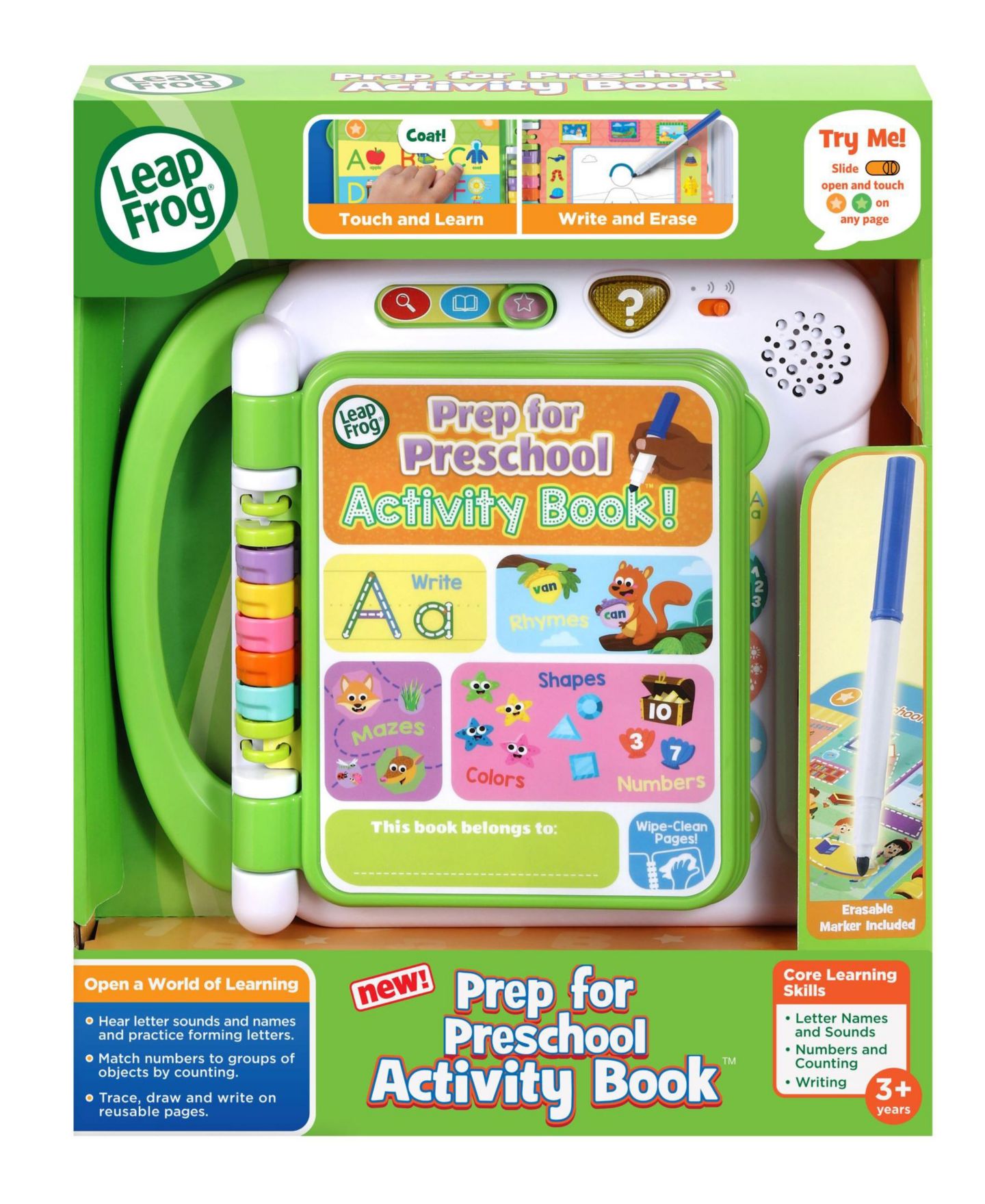 Детская игрушка VTech Prep for Preschool Activity Book Interactive, Ages 3+ — фото 2