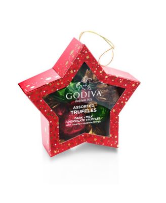 Godiva Ornament Star Chocolate Gift Box, 10 Piece Set