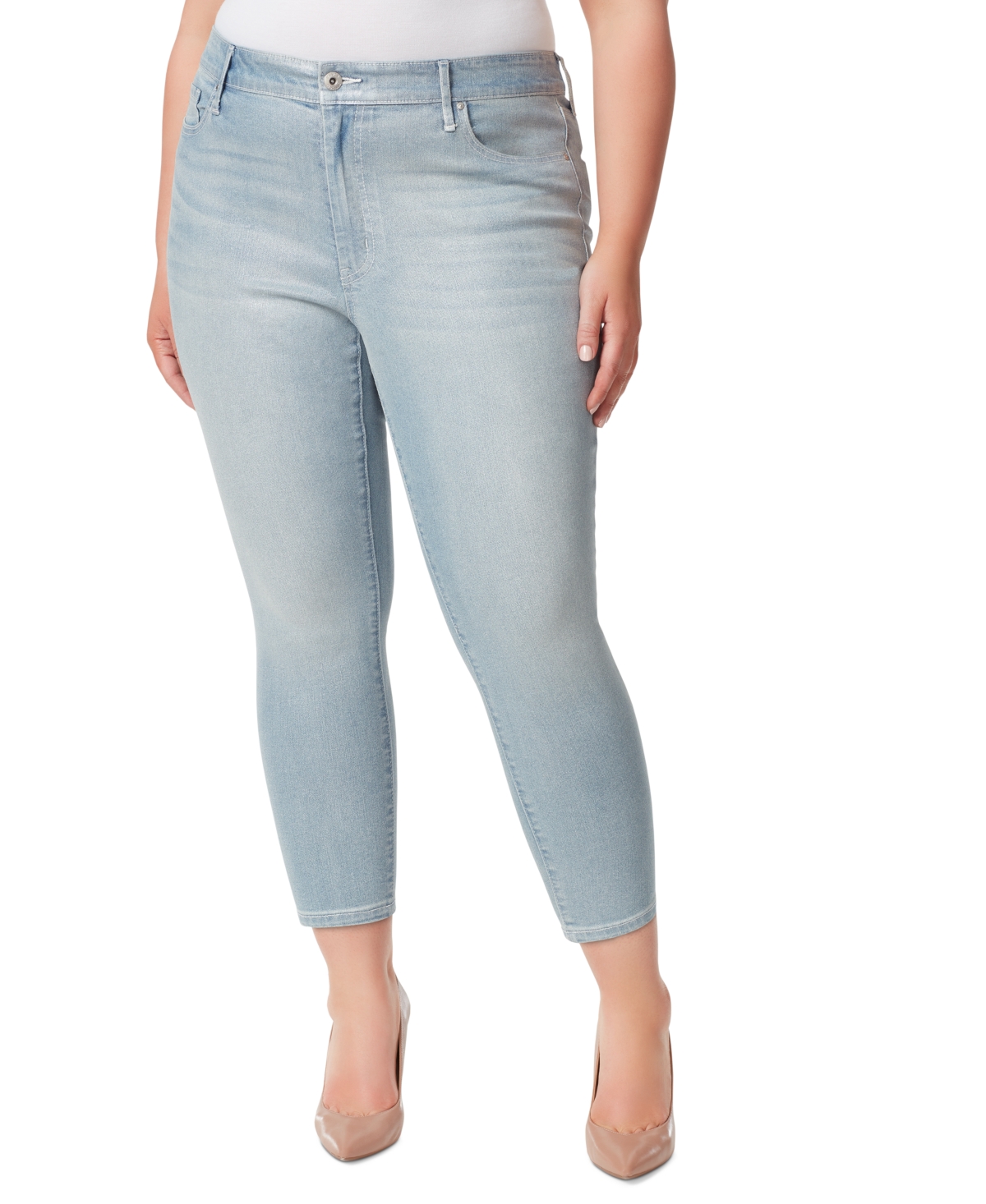 JESSICA SIMPSON TRENDY PLUS SIZE ADORED HIGH-RISE SKINNY ANKLE JEANS