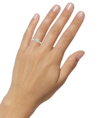 Certified Diamond Solitaire Engagement Ring (1/2 ct. t.w.) in 14k White Gold featuring diamonds with the De Beers Code of Origin, Created for Macy's