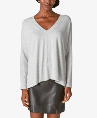 Lucky Brand - Cloud Jersey Deep V-Neck Ruched Top