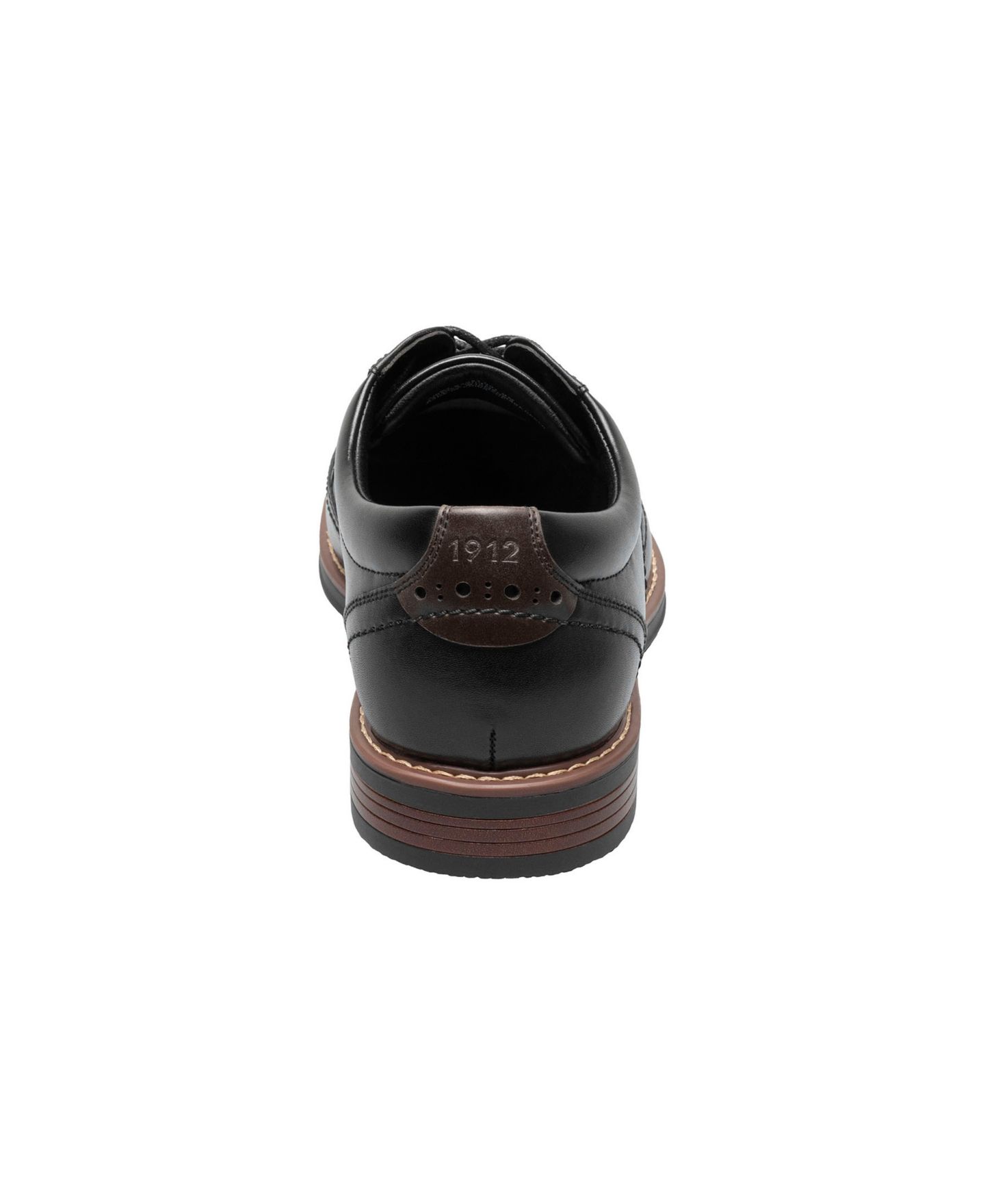 Мужские туфли Nunn Bush Centro Flex Wingtip Oxfords, цвет: Чёрный — фото 3