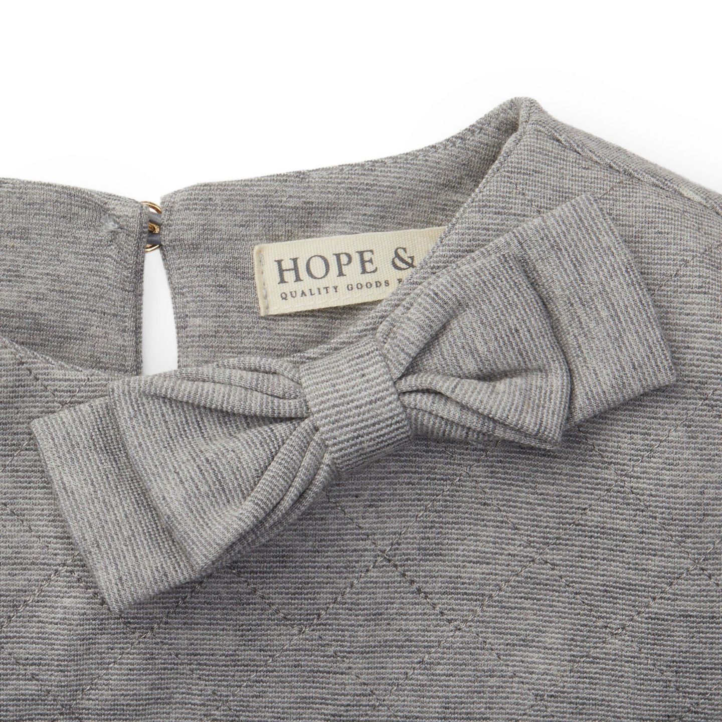 Платье Hope & Henry Quilted Ponte Riding Dress для девочек-малышей, цвет: Серый меланжевый — фото 2