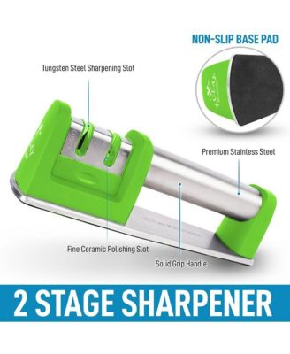 Manual Knife Sharpener for Straight & Serrated Steel Knives