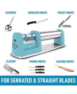 Manual Knife Sharpener for Straight & Serrated Steel Knives