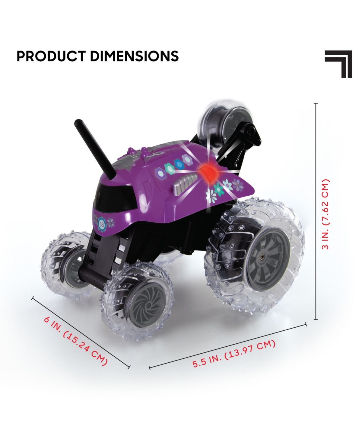 Sharper Image Kids' Thunder Tumbler Toy Remote Control Car Set, 2 Piece In Purple