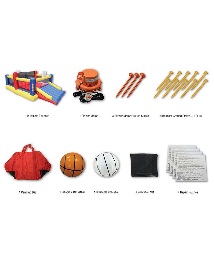 Banzai Sports Zone Bounce Arena Inflatable Bouncer Basketball and