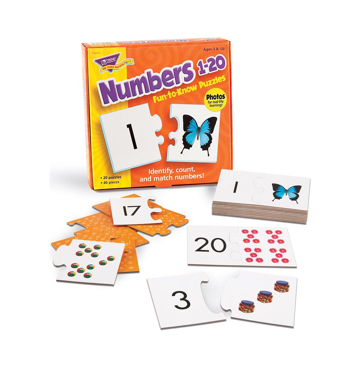 Shop Trend Enterprises Fun-to-know Puzzles Numbers 1-20 Set, 40 Piece In Multi