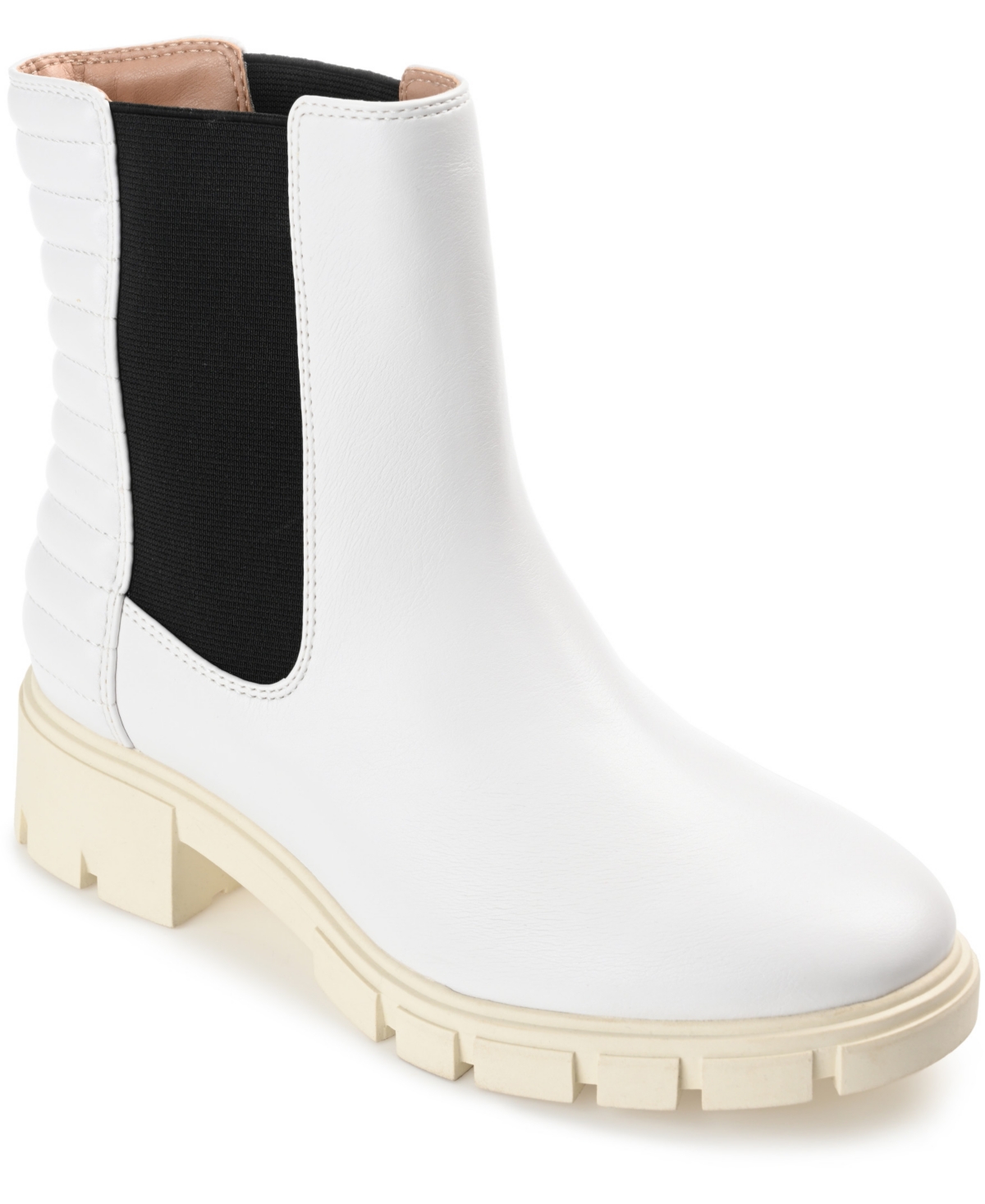Journee Collection Tru Comfort Tatiana Lug Sole Chelsea Boot In White