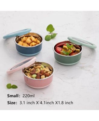 7.5 OZ Leakproof Dressing Containers for Condiments, Dips, Set of 3