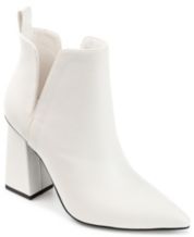 White Faux Leather Booties for Women & Ankle Boots - Macy's