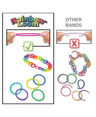 Choon's Design Rainbow Loom Gummibänder – Gelb, Ca. 600 Stück + 24 C-Clips – Für Armbänder & DIY
