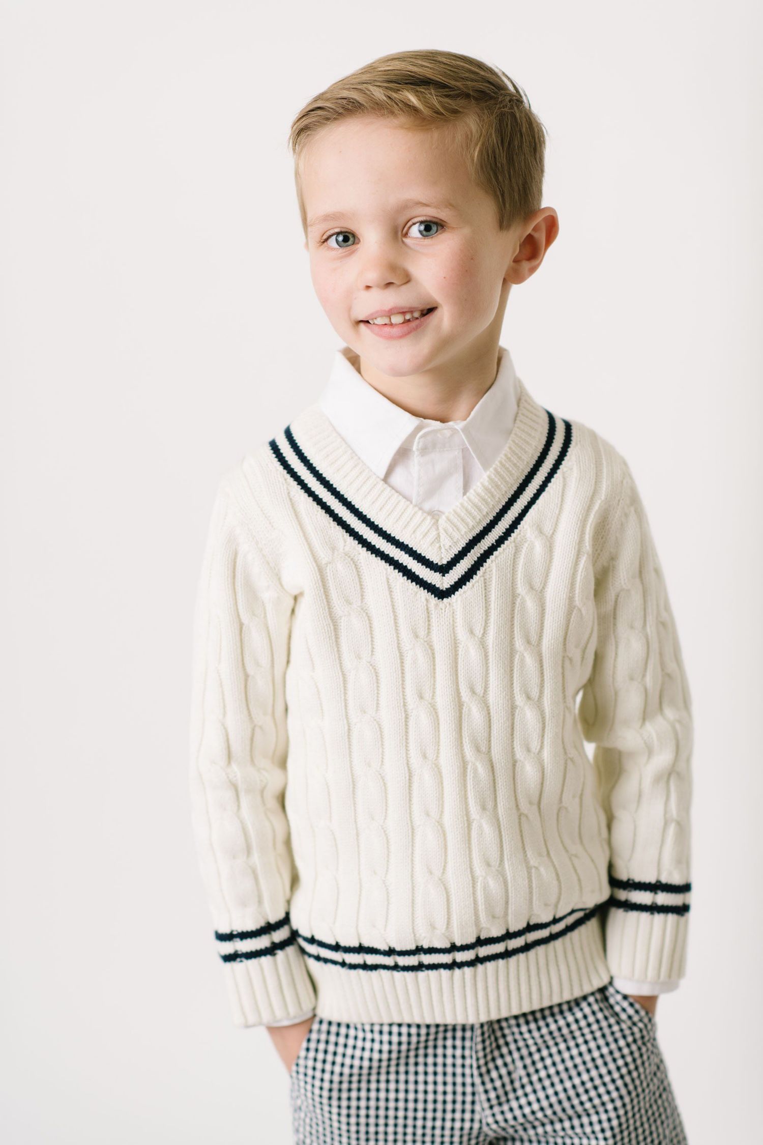 Hope and Henry Boys' Organic Tennis Sweater, Kids