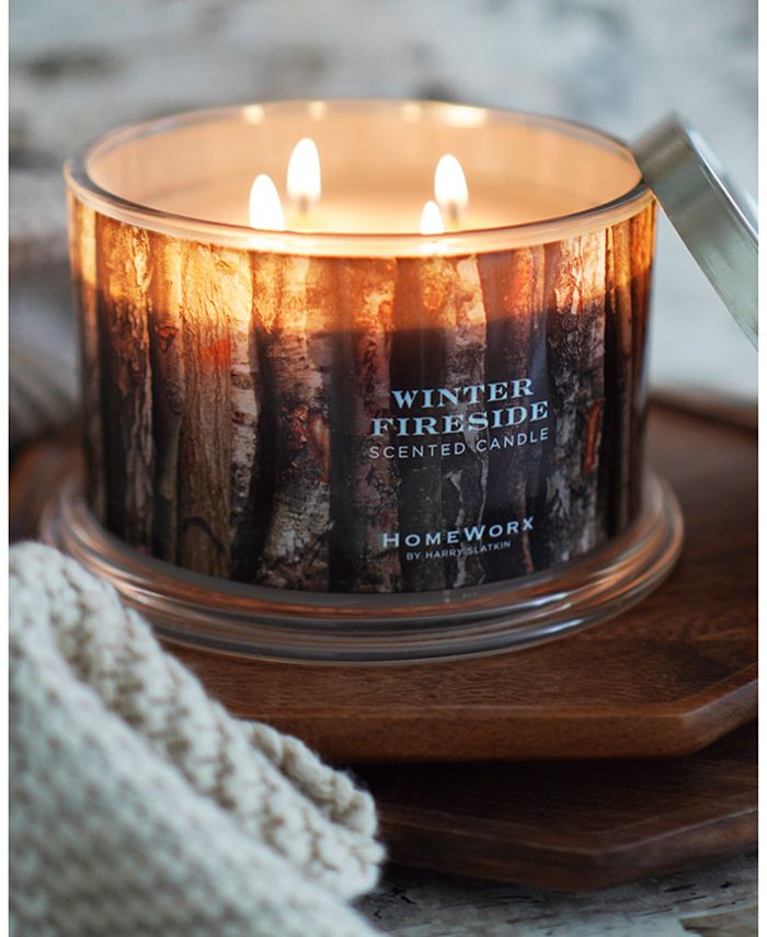 HomeWorx By Slatkin & Co. Winter Fireside Scented Candle, 18 oz. Macy's
