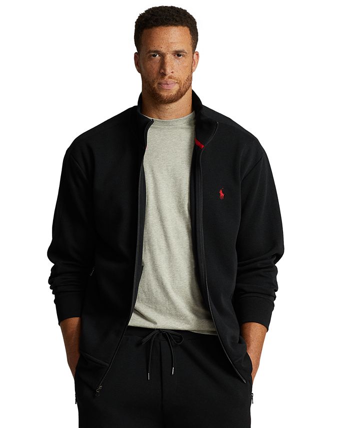 Polo Ralph Lauren Men's Big & Tall Double-Knit Track Jacket & Reviews -  Sweaters - Men - Macy's