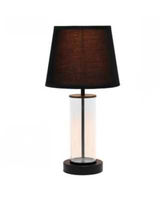 Encased Metal and Clear Glass Table Lamp