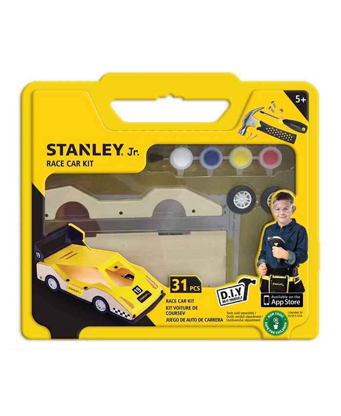 Red Tool Box Stanley Jr Build Your Own Race Car Kit, 32 Piece Macy's