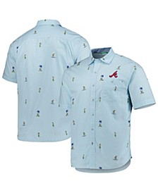 Men's Turquoise Atlanta Braves Hula All Day Button-Up Shirt