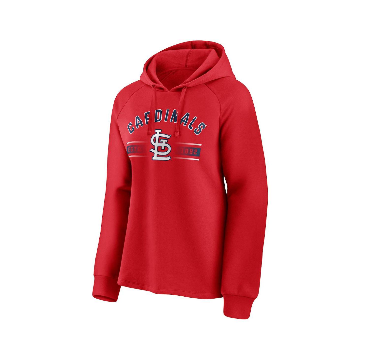 Women's Red St. Louis Cardinals Perfect Play Raglan Pullover Hoodie