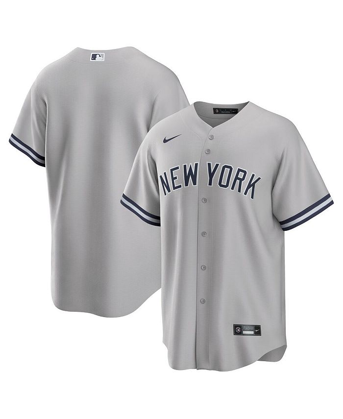Nike Men's Gray New York Yankees Road Replica Team Jersey - Macy's