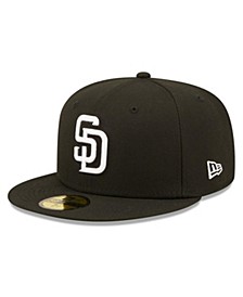 Men's Black San Diego Padres Team Logo 59FIFTY Fitted Hat