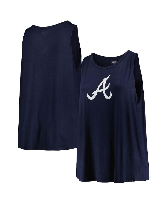New Era Women's Navy Atlanta Braves Plus Size Team Tank Top - Macy's