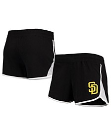 Women's Black San Diego Padres Stretch French Terry Shorts