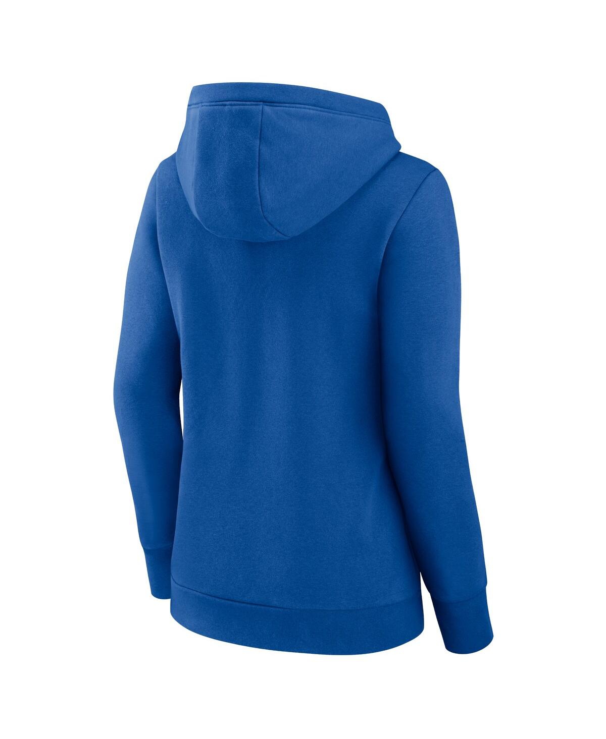 Women's FanaticsAtlanta Braves Slider Crossover V-neck Pullover Hoodie - Royal