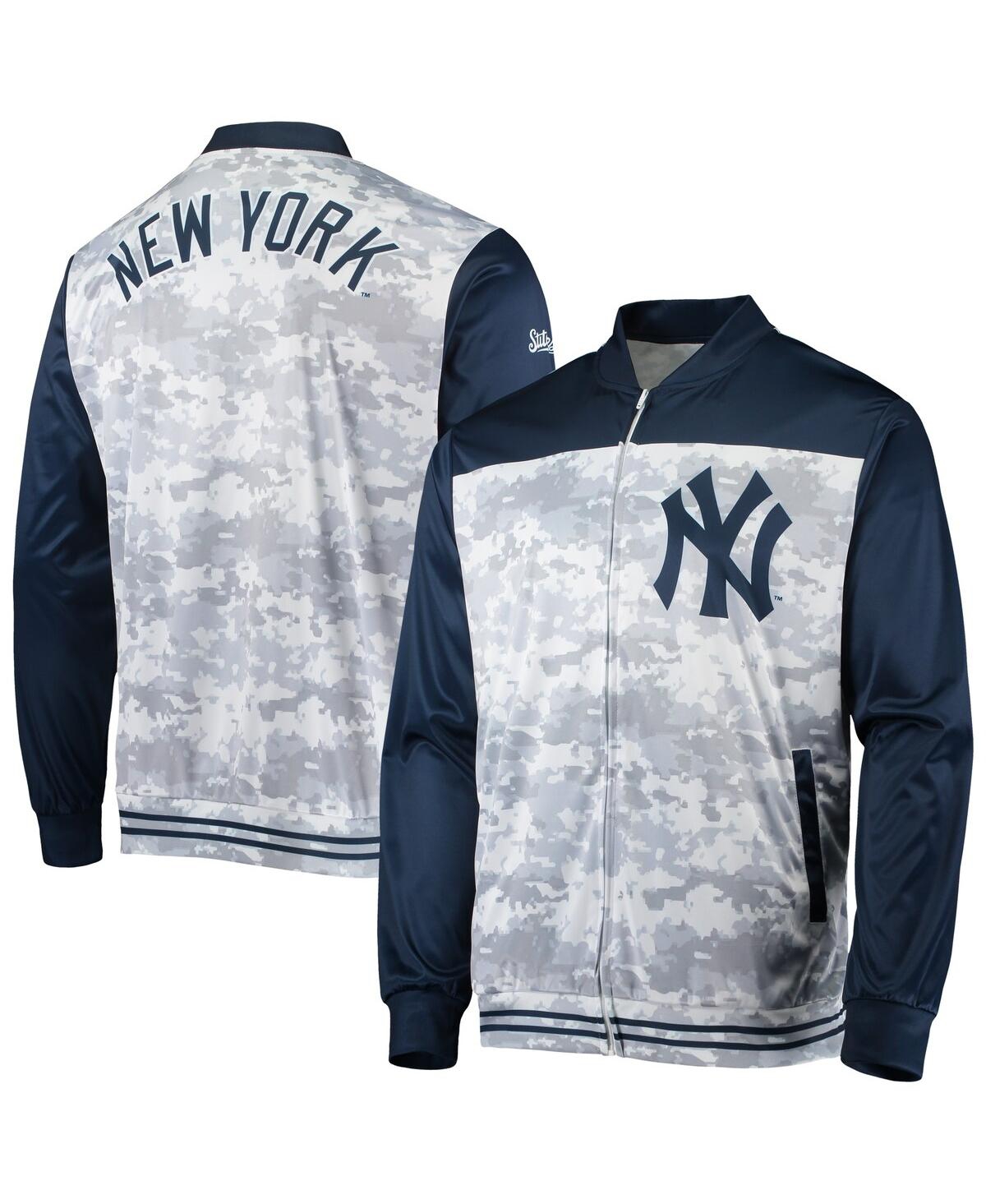 Shop Stitches Men's  Navy New York Yankees Camo Full-zip Jacket