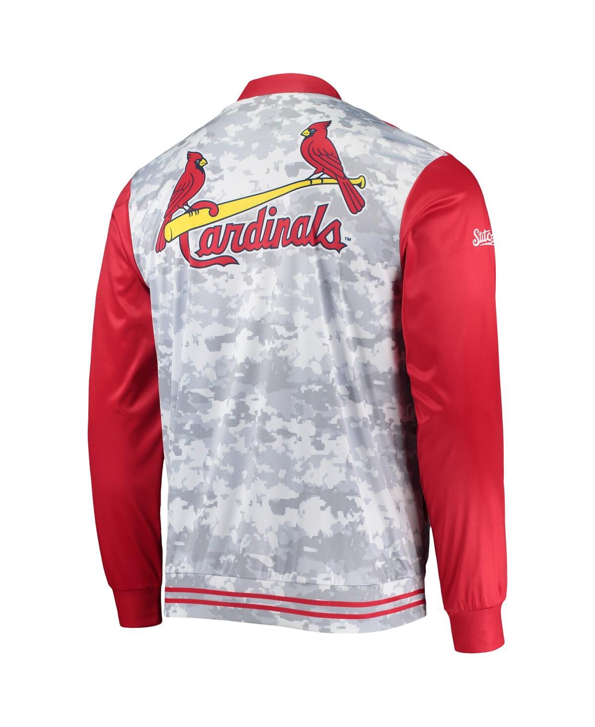 Shop Stitches Men's  Red St. Louis Cardinals Camo Full-zip Jacket