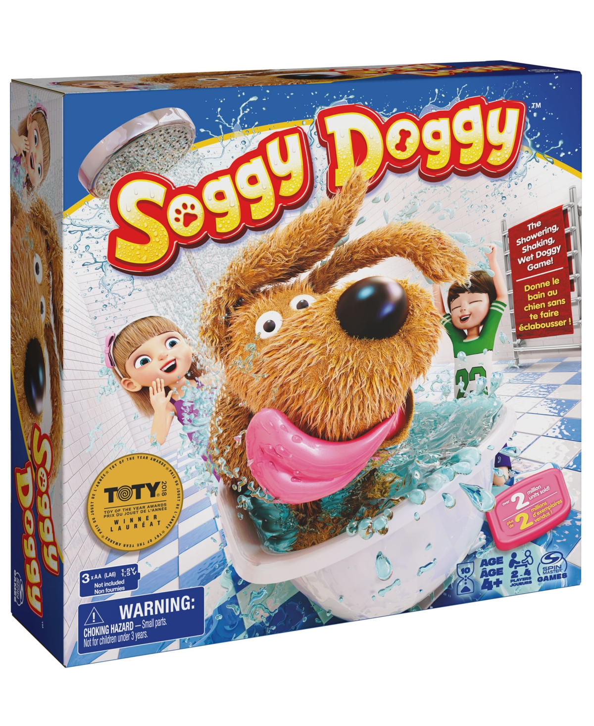 Spin Master Toys & Games Soggy Doggy, The Showering Shaking Wet Dog Award-winning Kids Board Game In Multicolor