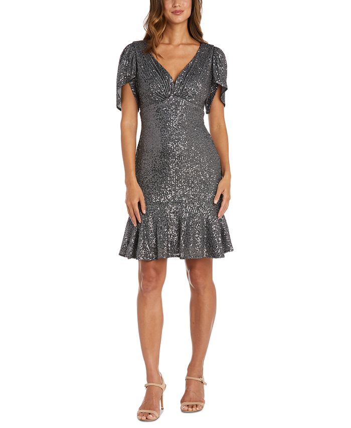Nightway Petite Sequined Fit & Flare Dress Macy's