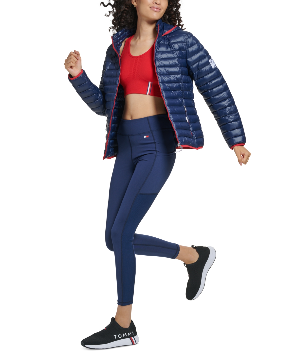 Tommy Sport Women's Lightweight Hooded Packable Puffer Jacket Smart Closet