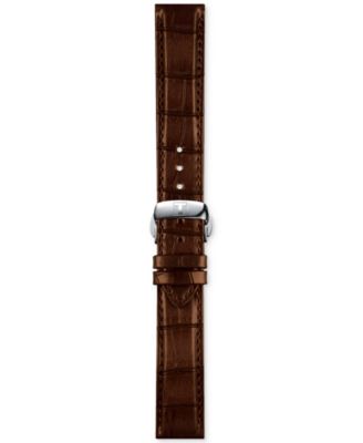 Men's Swiss Automatic Le Locle Powermatic 80 Open Heart Brown Leather Strap Watch 39mm