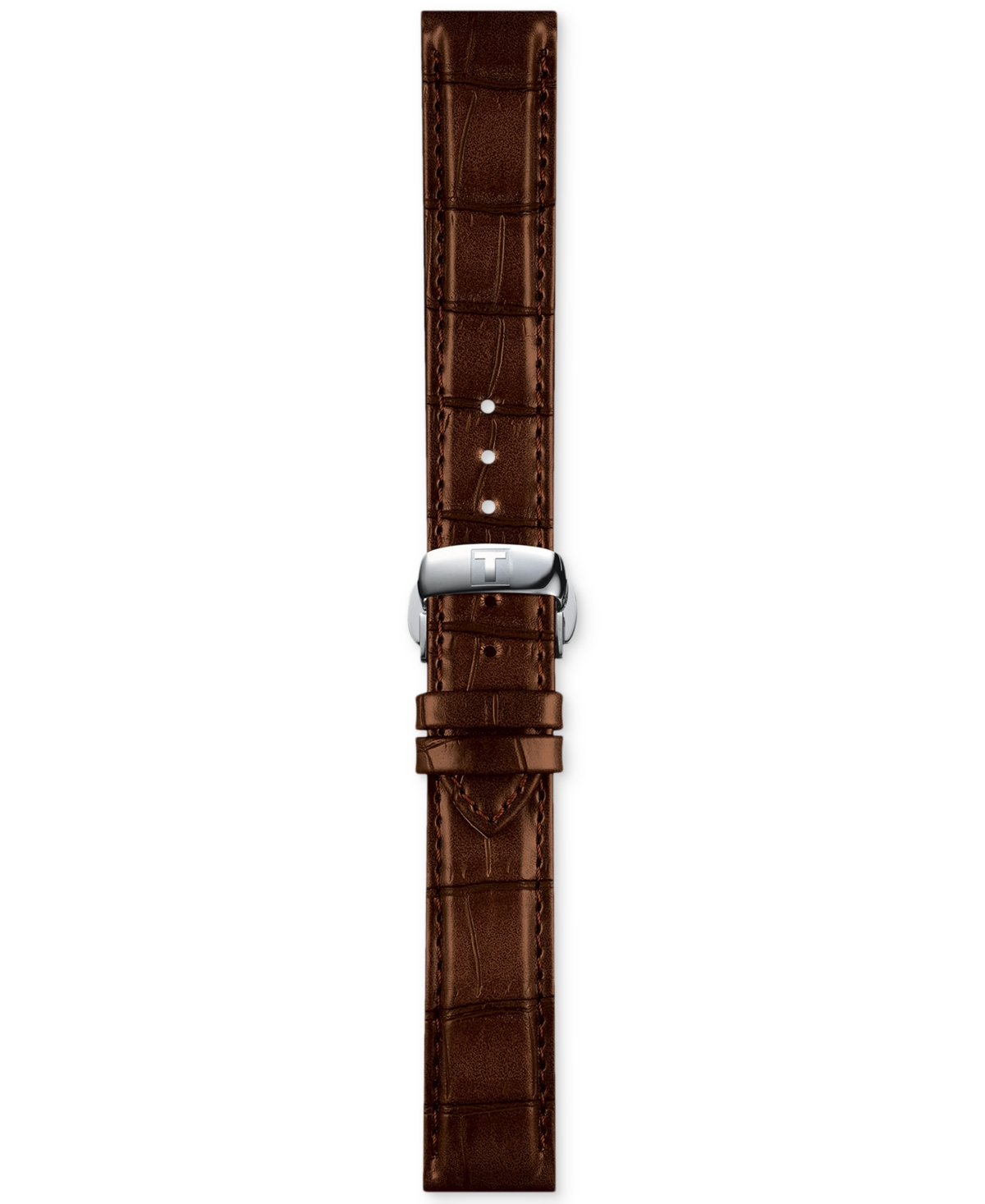 Shop Tissot Men's Swiss Automatic Le Locle Powermatic 80 Open Heart Brown Leather Strap Watch 39mm