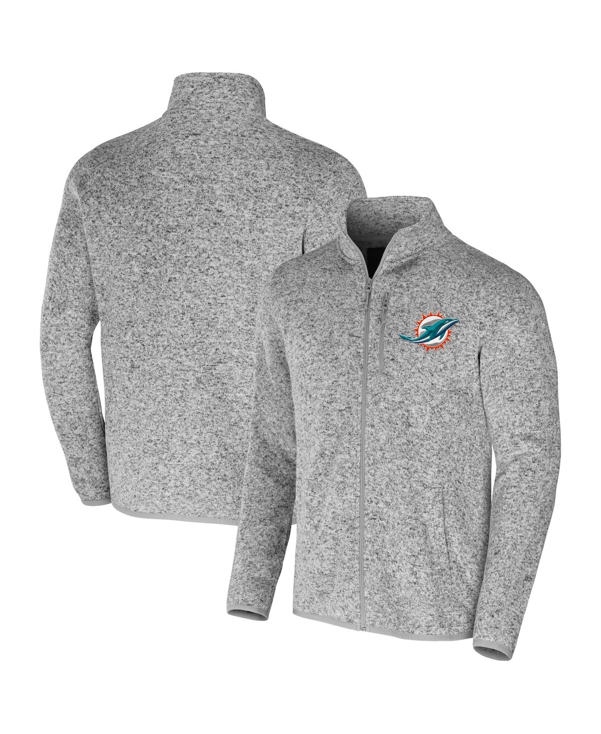 Men's NFL x Darius Rucker Collection by Fanatics Gray Miami Dolphins  Sherpa-Lined Full-Zip Vest