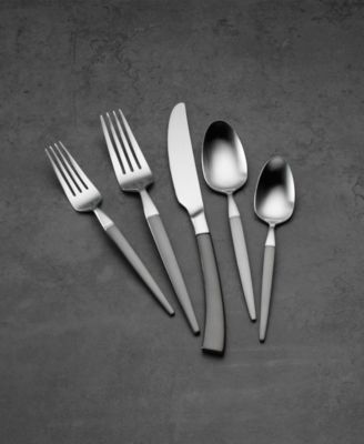 Adjacent Midnight 20 Piece Everyday Flatware Set, Service For 4