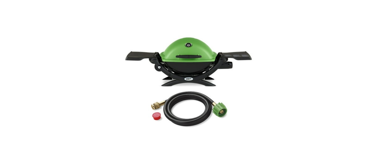 Q 1200 Gas Grill (Green) And Adapter Hose - Green